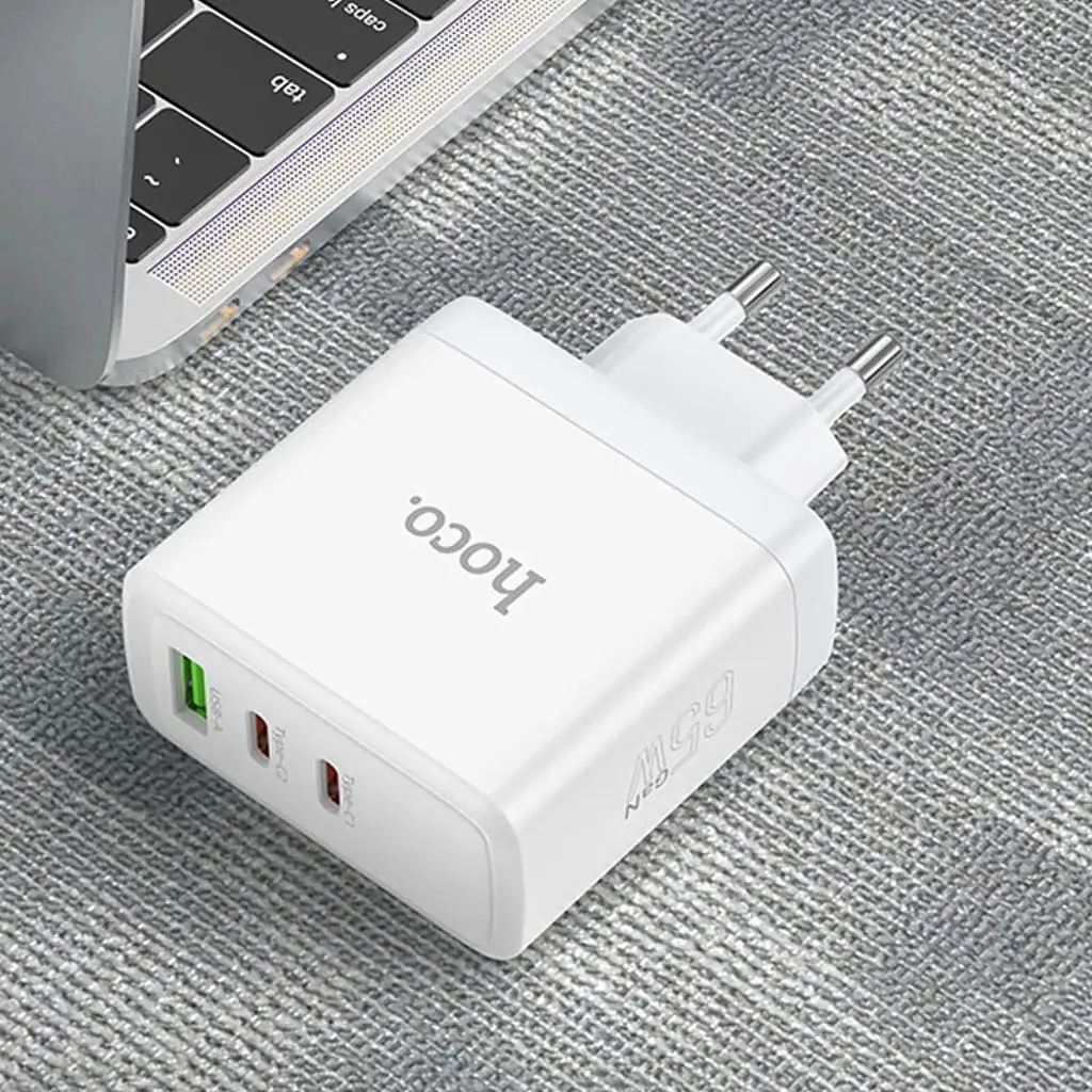 Сетевое зарядное устройство Hoco N30 Glory PD65W White (784155) [152091] - фото 7