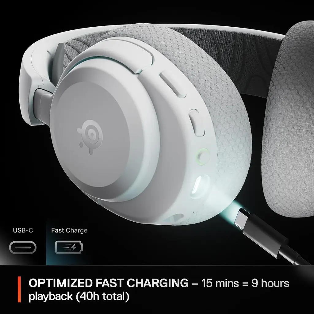 Ігрова гарнітура SteelSeries Arctis Nova 3P Wireless MultiPlatform White (61687) - фото 9