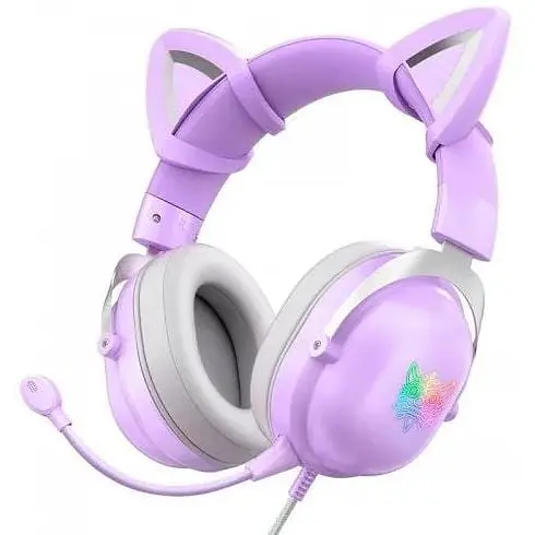 Навушники Onikuma Gaming CAT with LED X11 рожеві - фото 10