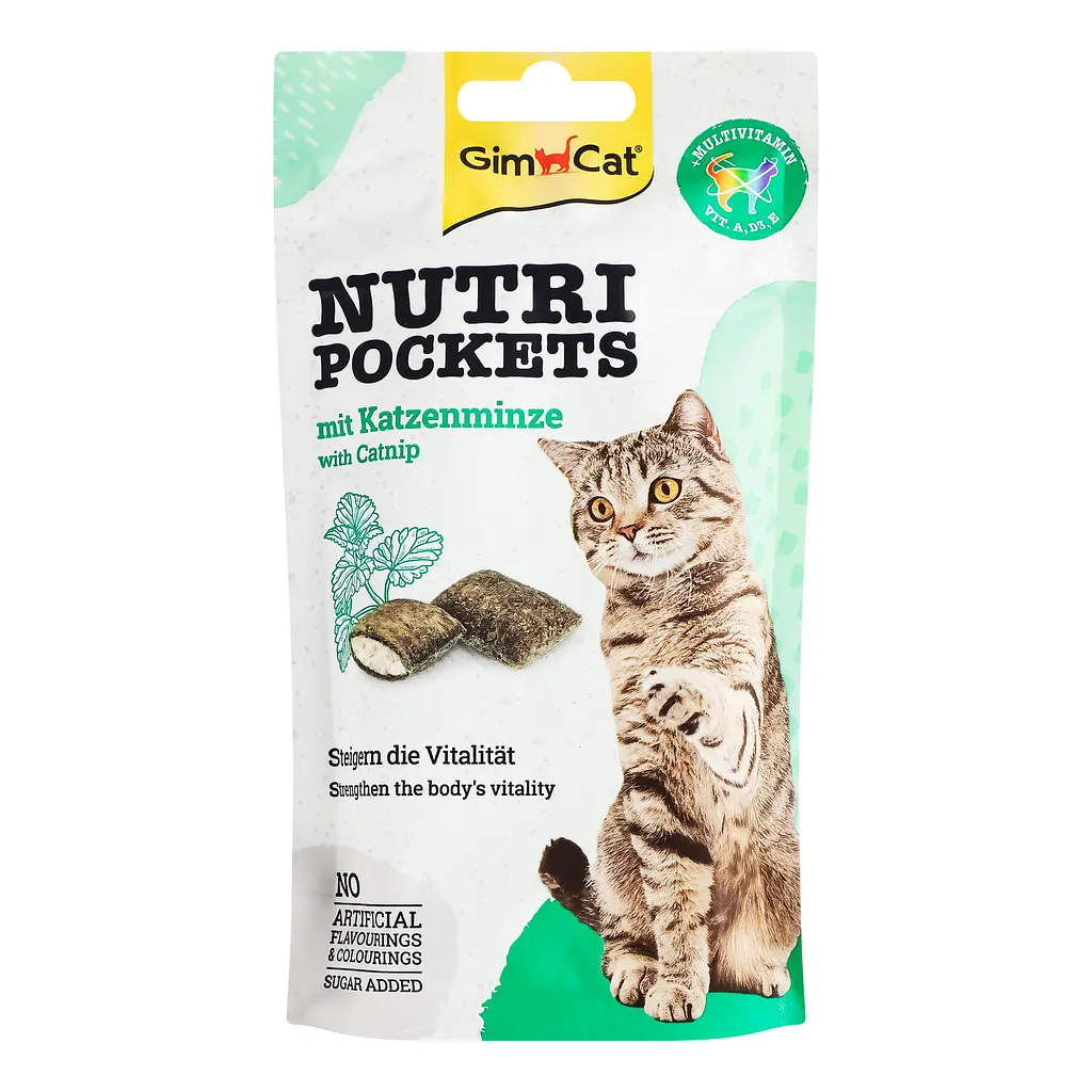 Ласощі для котів GimCat Nutri Pockets з котячою м'ятою та мультивітамінами, 60 г - фото 2