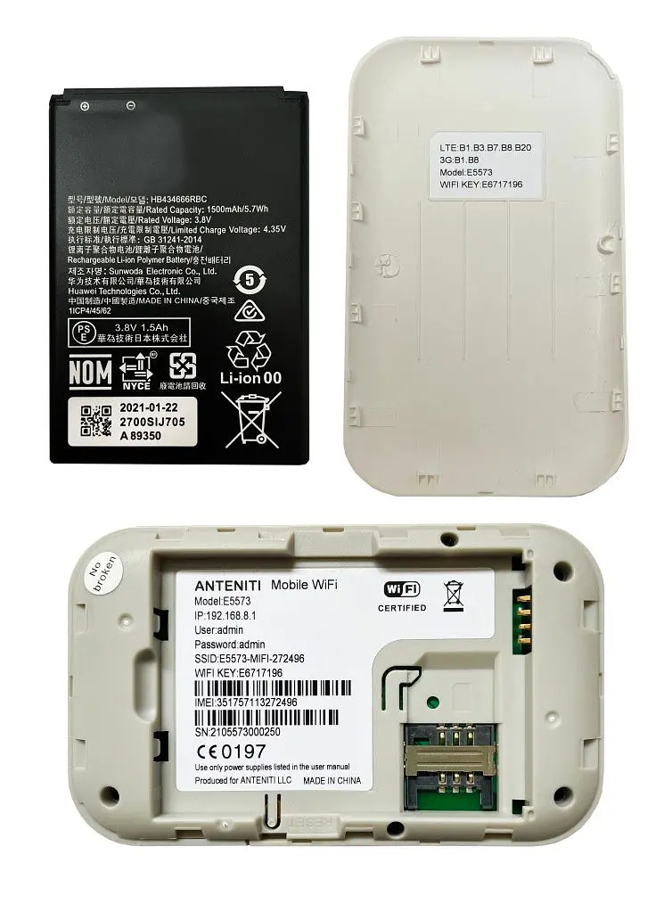 3G/4G LTE мобільний роутер Wi-Fi Voltronic anteniti E-5573 АКБ 1500mAh 2xTS-9 - фото 3