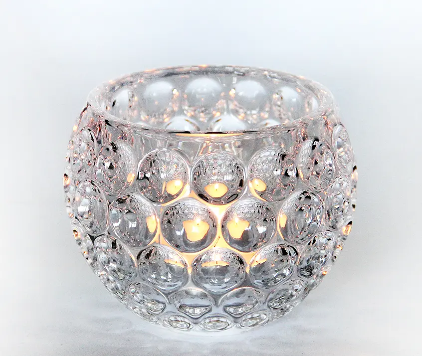 Свічник Crystal Glow скляний 11 см (83000038-YBCG-38) - фото 3
