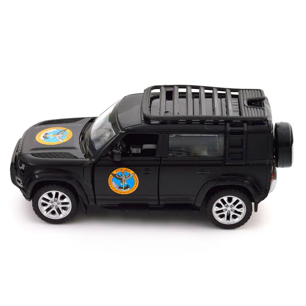 Автомодель TechnoDrive Шеврони Героїв Land Rover Defender 110 ГУР МО (250364M) - фото 3