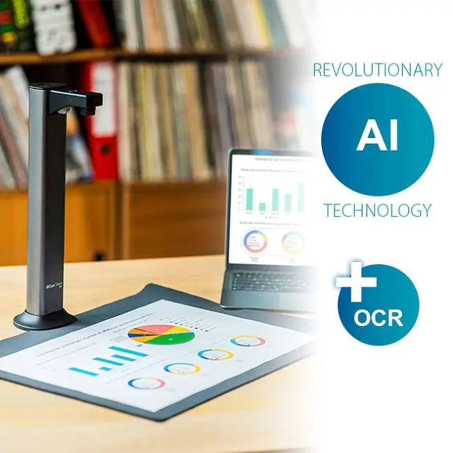 Сканер A3 Canon IRIScan Desk 7 Pro (85MP, 600dpi, 4912x3680, 4K Camera, USB, книжковий, чорний) (464415) - фото 3