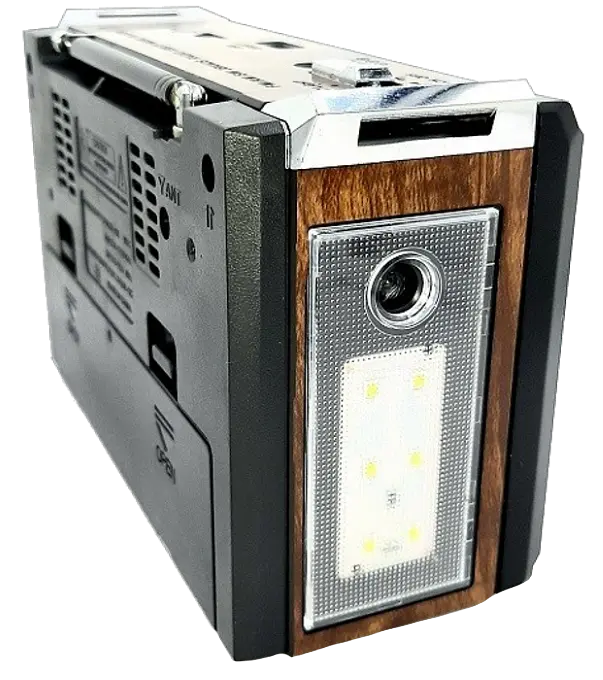 Радіо з ліхтариком/USB/SD/акумулятором Golon RX-381/2 аналогове USB/SD Коричневий (1920775263) - фото 5