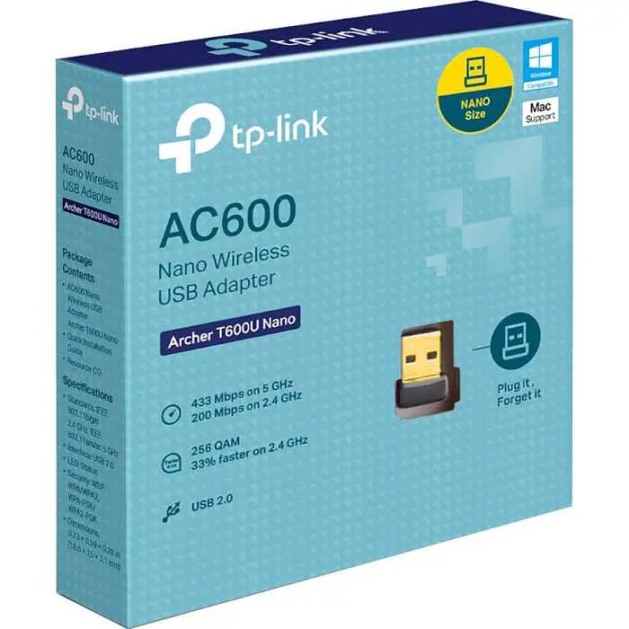 WiFi-адаптер TP-Link Archer T600U Nano USB 2.0 Wi-Fi 5 (AC) (Archer T600U Nano) - фото 2
