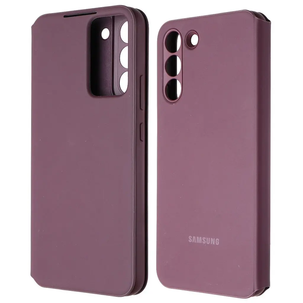 Оригінальний чохол-книжка Samsung Smart Clear View Cover для Galaxy S22 Ultra (S908) Burgundy EF-ZS908CEEGRU duplication - фото 5