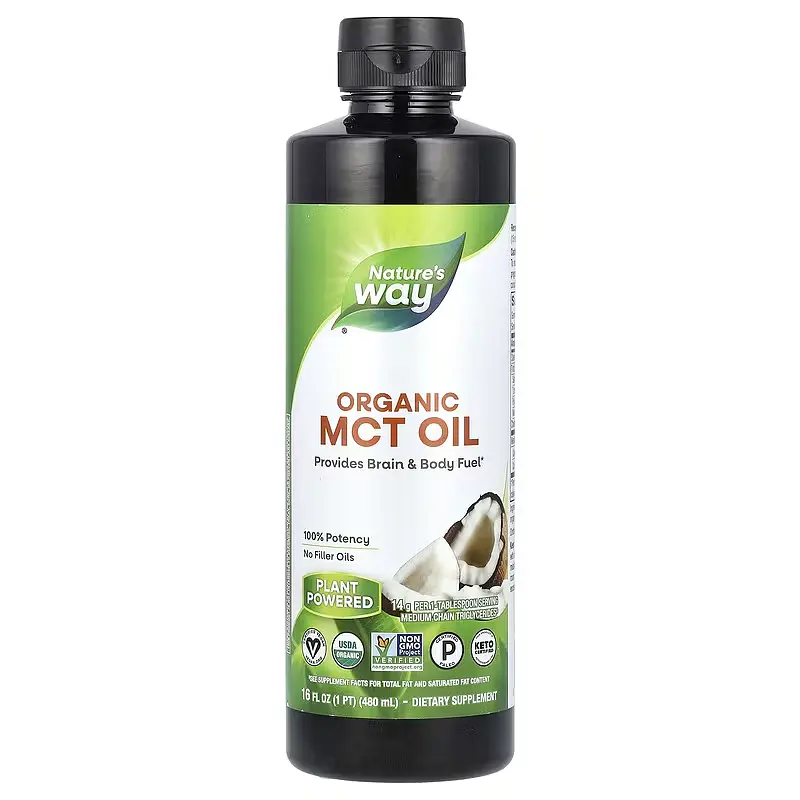 Органічна Олія із Середньоланцюжковими Тригліцеридами 100% Organic MCT Oil - 480 мл