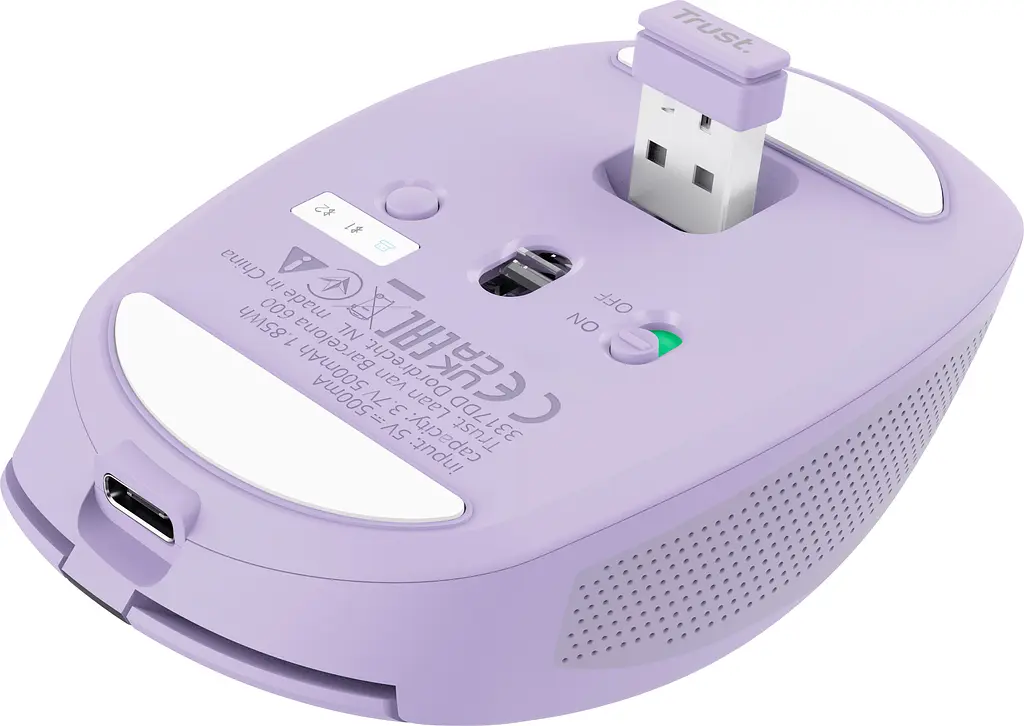 Комп'ютерна миша Trust Ozaa Compact Multi-Device WL/BT фіолетовий teh0014041 - фото 5