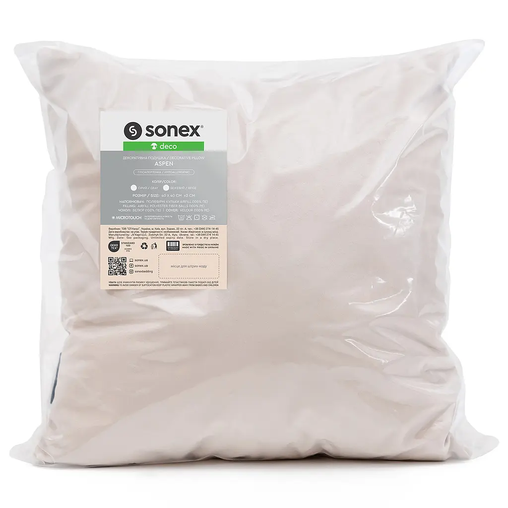 Подушка декоративна Sonex Aspen велюрова 40х40 см (SO102549) - фото 5