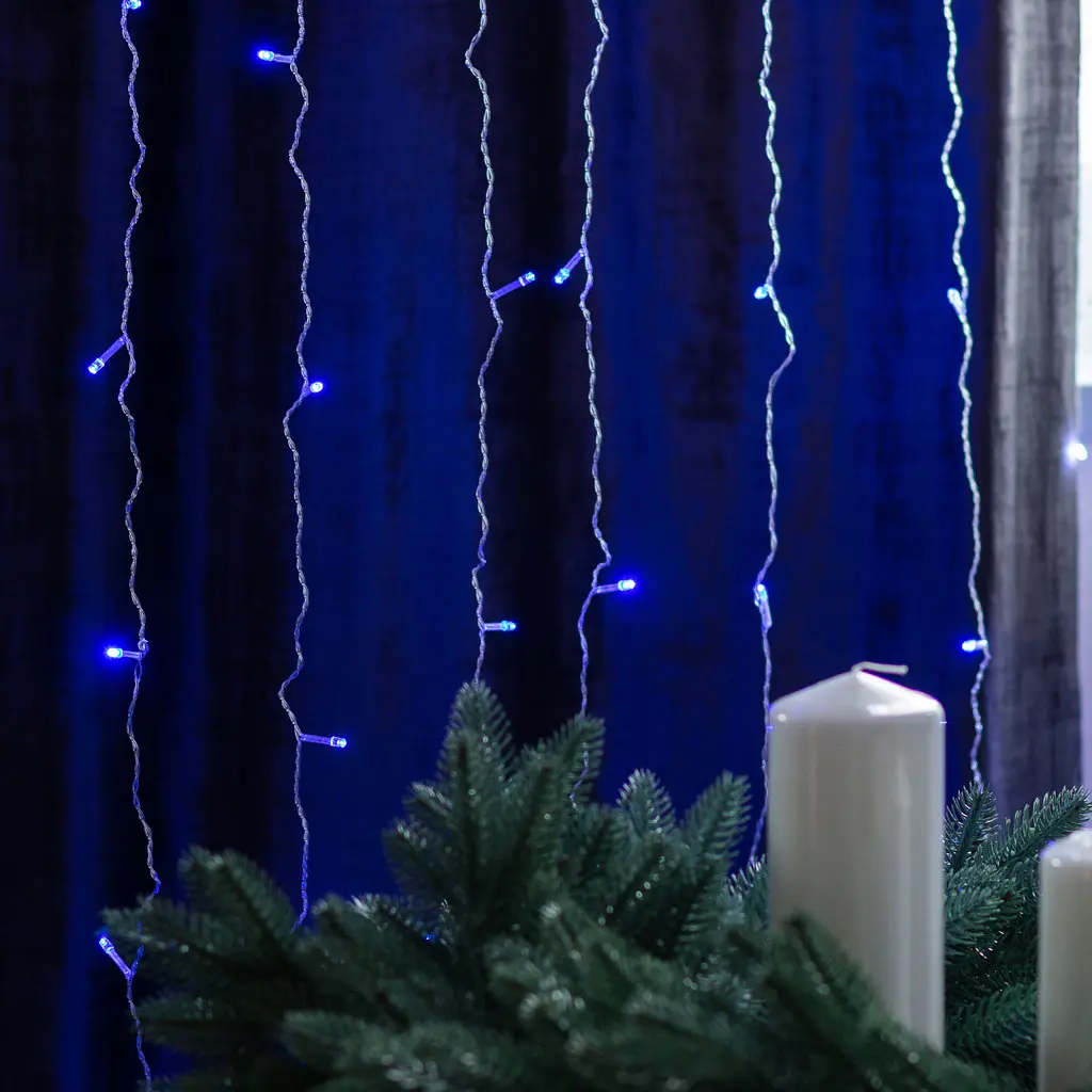 Гірлянда-штора світлодіодна 144 LED розмір 3*2 м, синій GarlandoPro ZWM2320LEDBL - фото 18