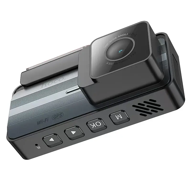 Відеореєстратор HOCO DV12 driving recorder 2K display GPS(with rear camera) Silvery Gray - фото 3
