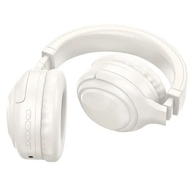 Наушники Hoco Focus BT headphones W48 |BT5.3, AUX/BT/TF, 46h| Milky white - фото 2