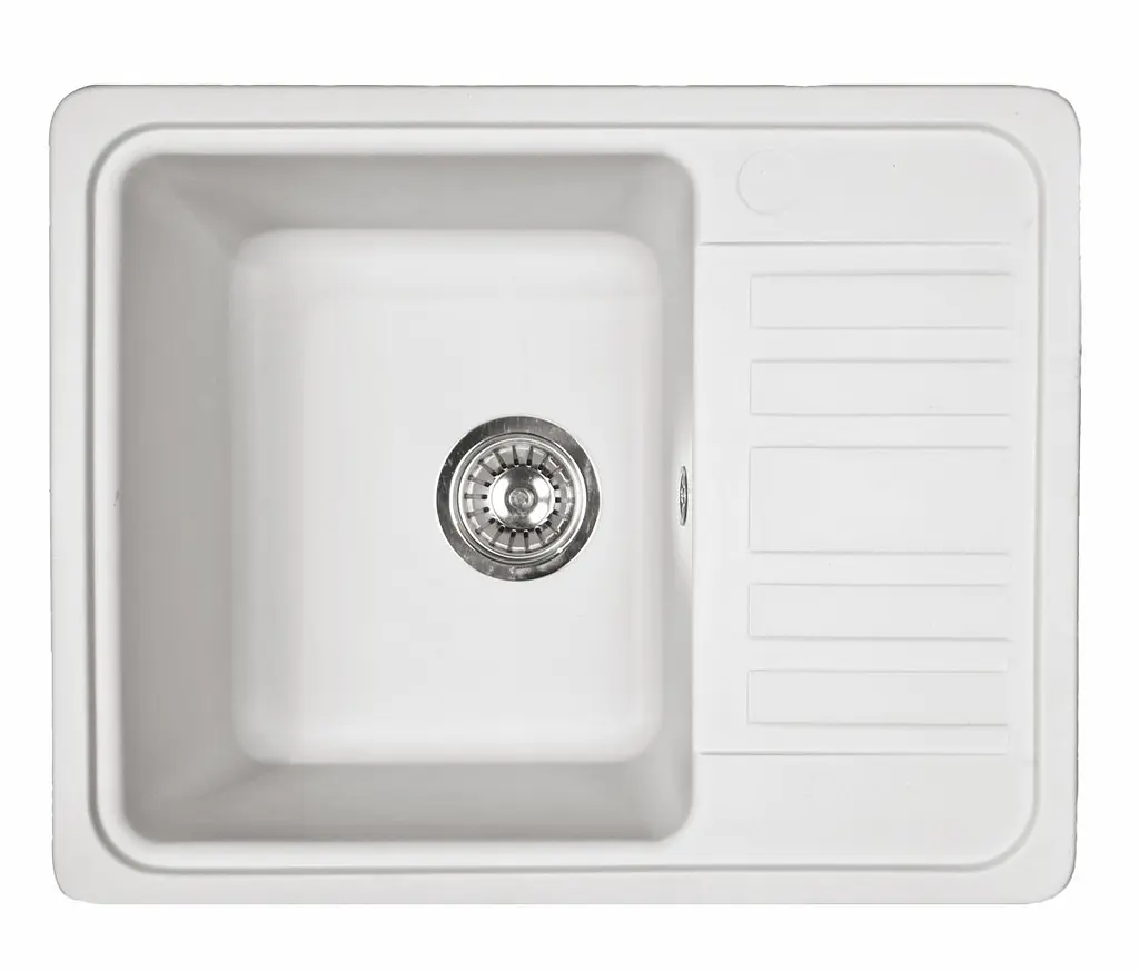 Кухонна мийка Adamant SMALL біла 570x455x180 мм, з крилом 57 см - фото 3