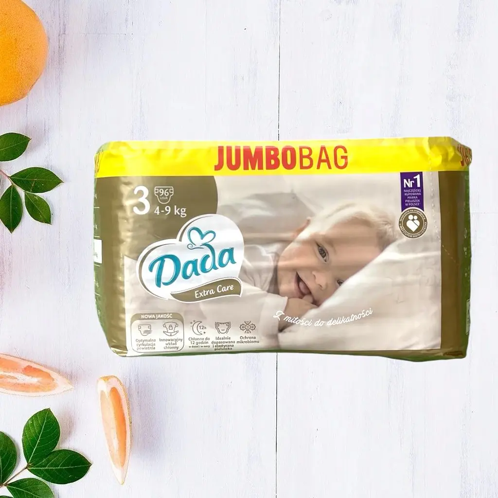 Підгузки Dada Extra Care Jumbo Bag 3 4-9кг 96шт
