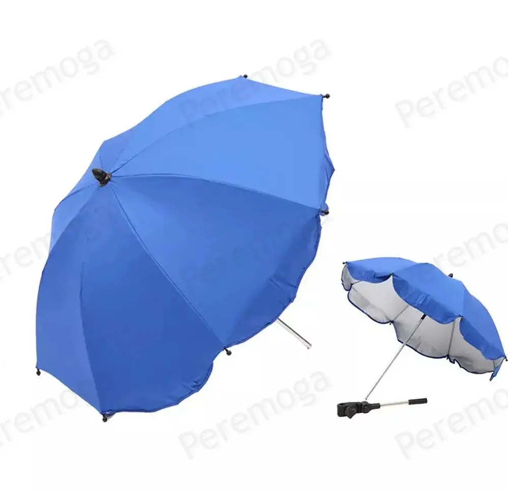 Універсальна сонцезахисна парасоля для коляски з кріпленням, діагональ - 65см, жовтого кольору KT8003105 - фото 9