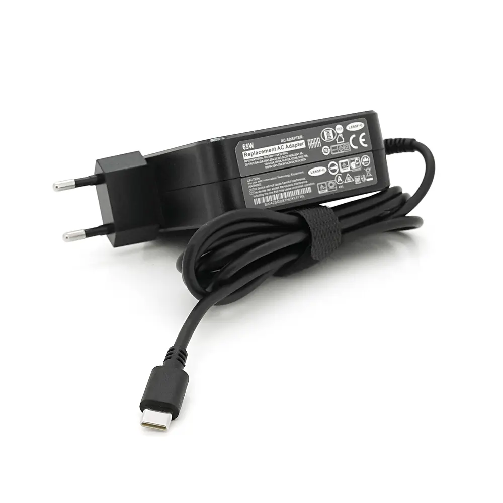 Блок живлення MERLION NEW для ноутбука LENOVO 65W штекер Type-C, довжина 0,9м + кабель живлення - фото 2