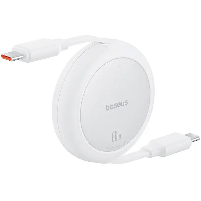 Кабель Baseus Free2Pull Mini Charging Cable Type-C to Type-C 60W 1m P10364500211-01 White - фото 2