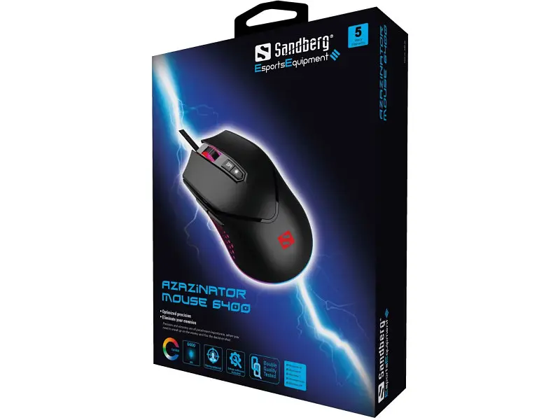 Миша Sandberg Azazinator Mouse 6400 (640-20) - фото 5