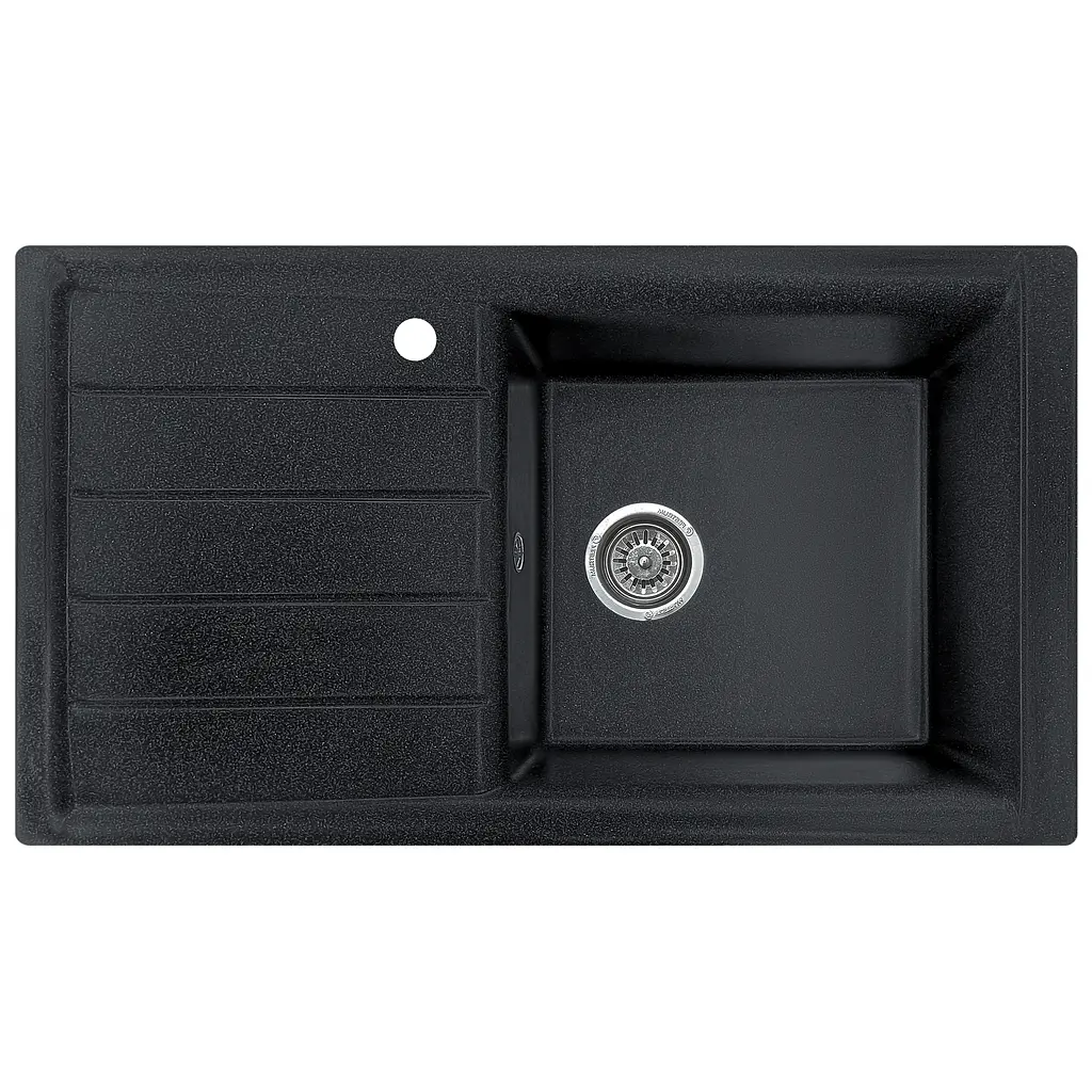 Мийка кухонна Valetti 19N гранітна 840х495 мм чорна - фото 3