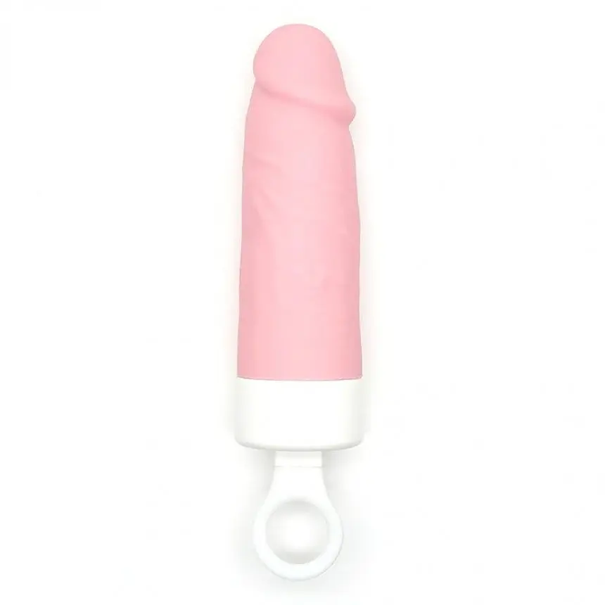 Вібратор CuteVibe Teddy Brown Pink Dildo – Реалістичний під виглядом морозива - фото 2