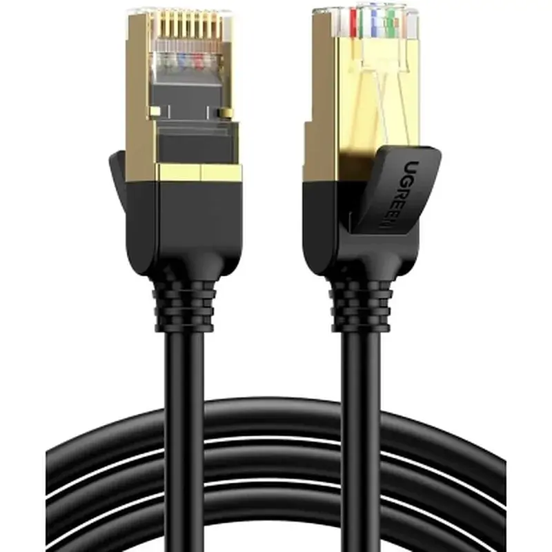 Патч-корд 3м, F/FTP cat 7 RJ-45 black Ugreen (U_11270)