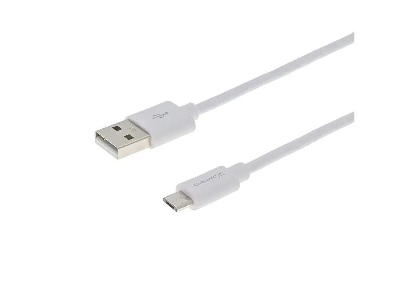 Кабель Grand-X USB-A - microUSB 2.5m White (PM025W) - фото 2