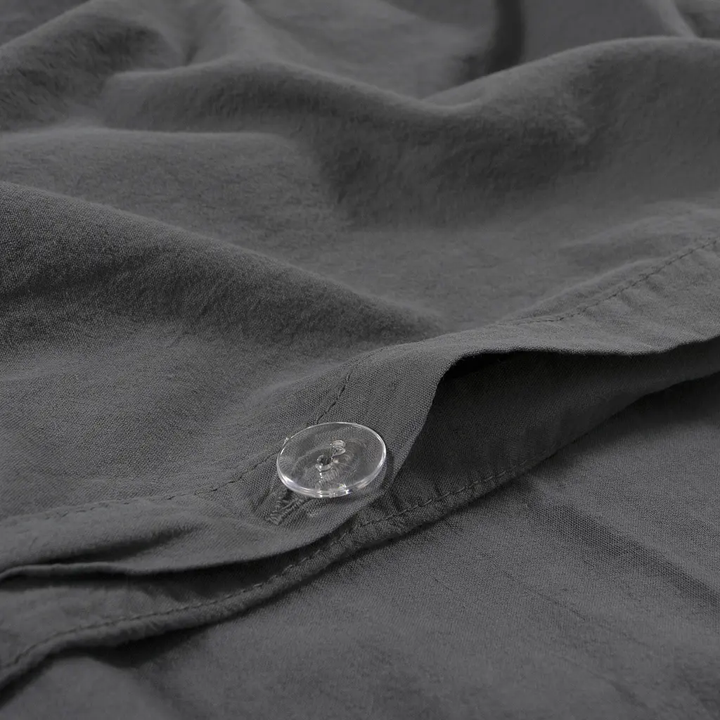 Постельное белье Lotus Home Washed cotton - Kansas антрацит евро - фото 4