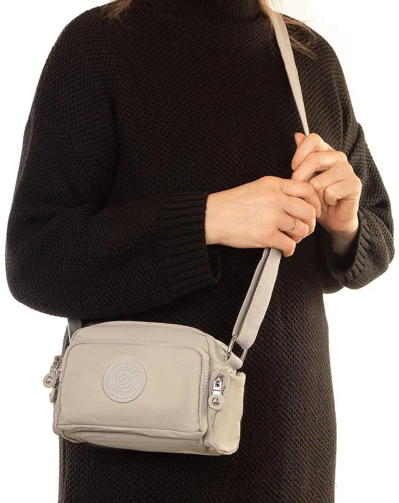 Сумка крос-біді Jielshi текстильна з безліччю кишень 21х13х10 Помаранчева - фото 6