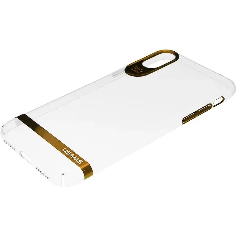 Чохол-накладка Usams Q-plating Series Apple iPhone X Light Gold - фото 3