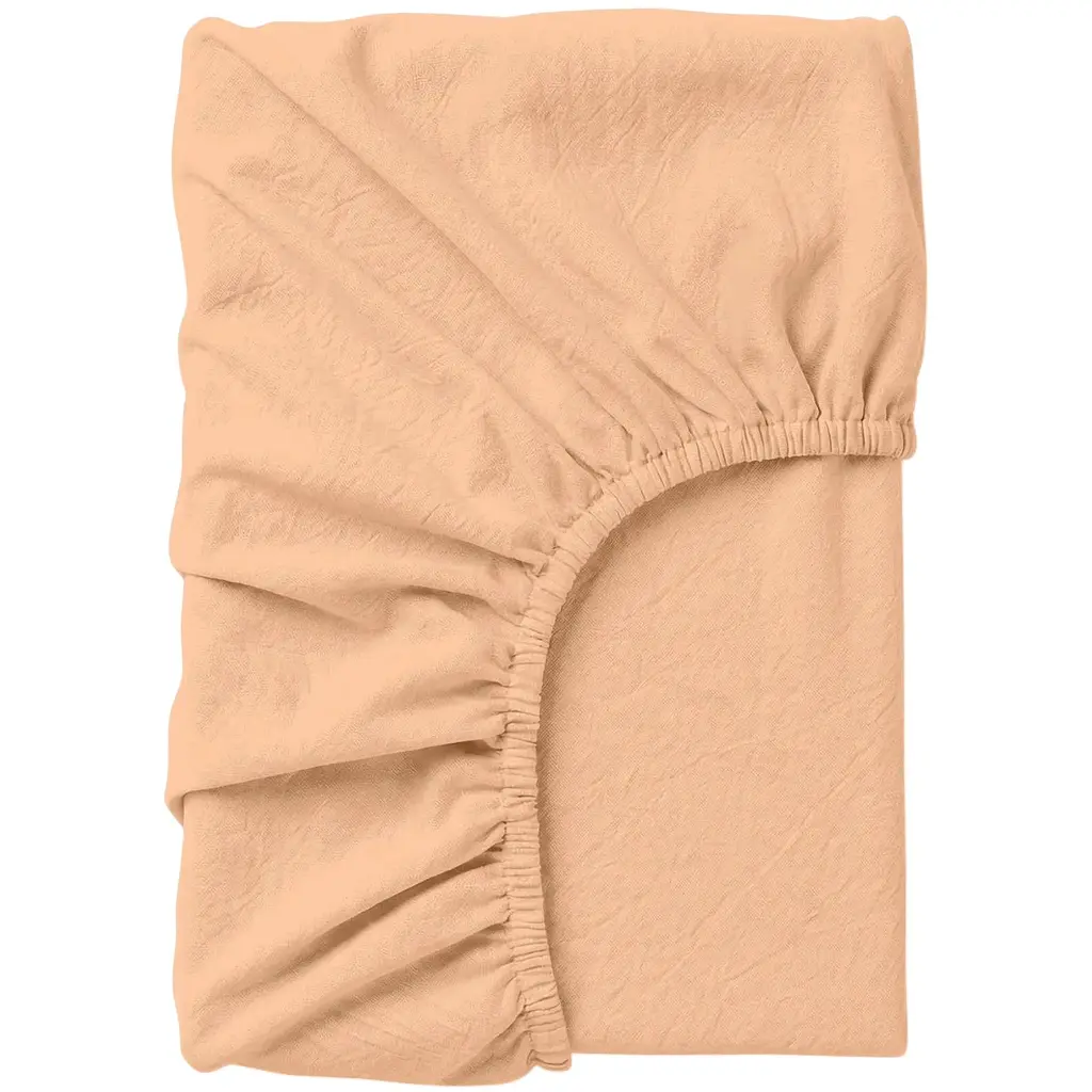 Простирадло на резинці з вареної бавовни Cosas Peach 160х200х30 см (93WashedCottonPeach_160x200x30)