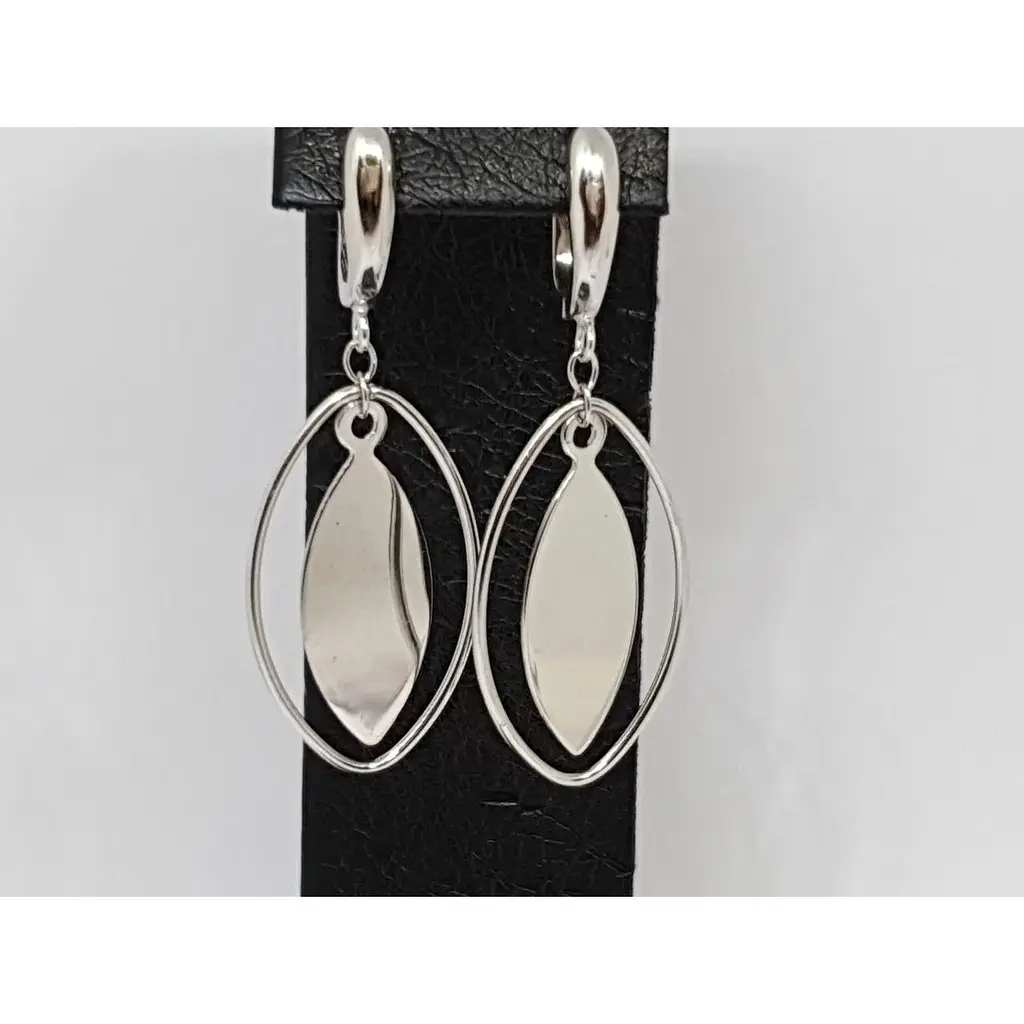 Срібні сережки Діама. 20011956195 - фото 3