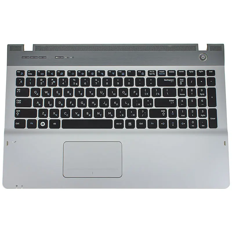 Клавіатура для ноутбука SAMSUNG (QX510, QX511 Keyboard+Touchpad+передня панель) rus, black - фото 2