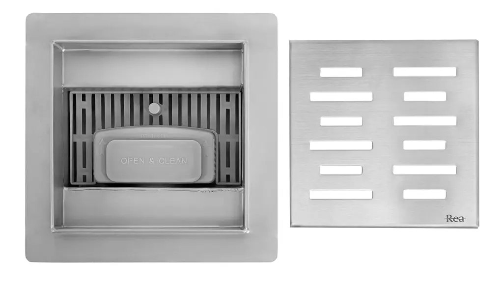 Трап для душу Rea Line 12x12 nickiel brushed REA-G6204 - фото 2