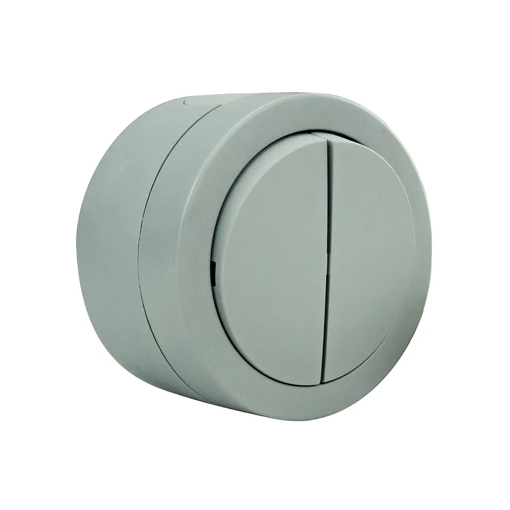 Вимикач 2-ий накладний Ovivo Electric xOne сірий - фото 3