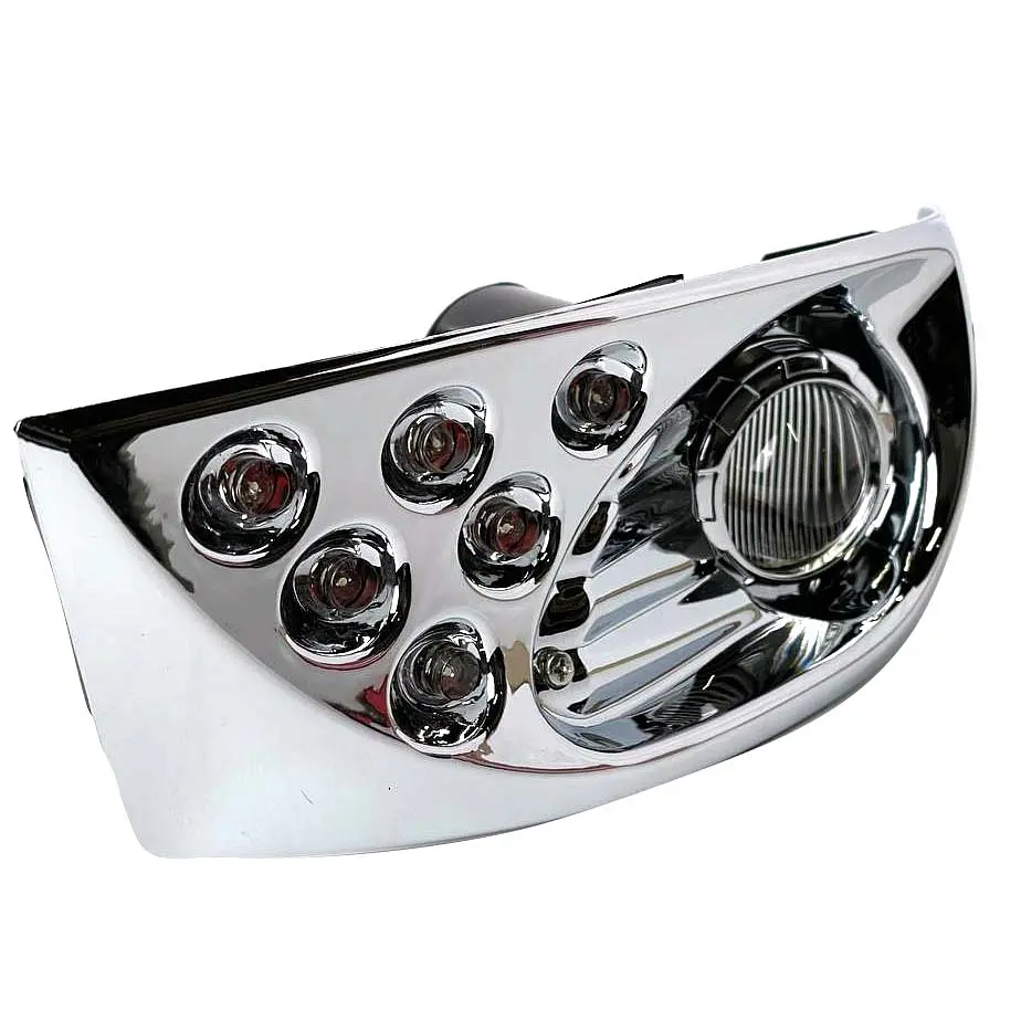 LED Протитуманні фари для Toyota Prado FJ120 2003-2009 H3 12V 55W FOG+DRL з проводкою Комплект (TY-085E-W 2в1 Сhromе) - фото 6