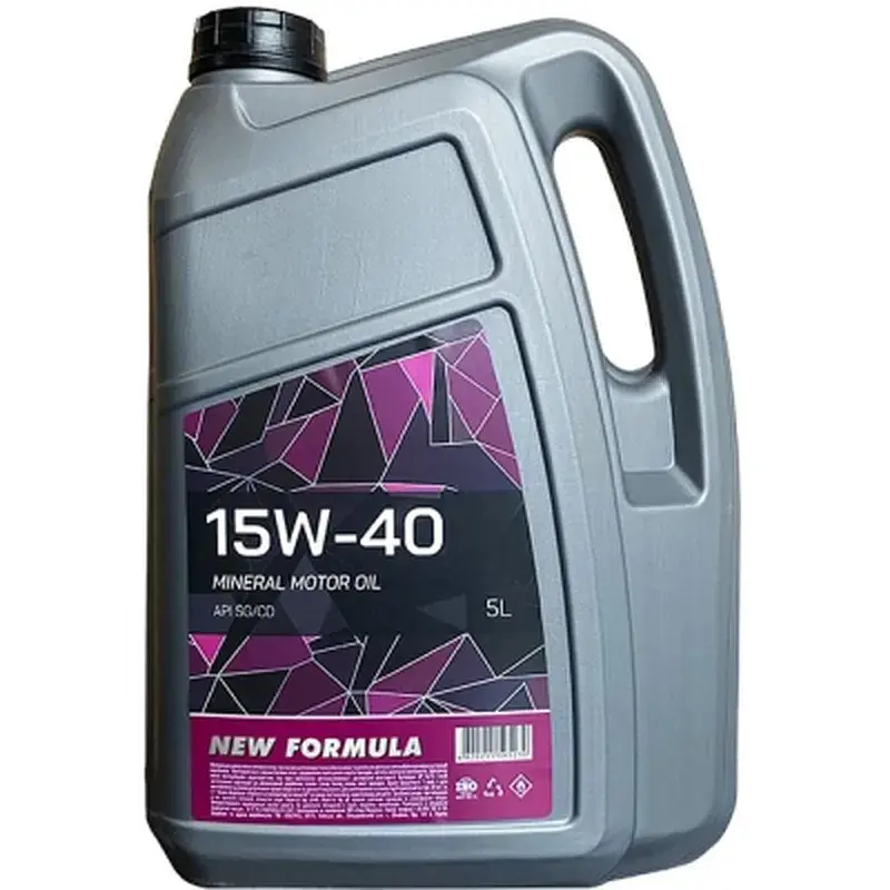 Моторна олива NEW FORMULA 15w-40 (SG/CD) кан. 5л ПЕ (4,5кг) (NF196255)
