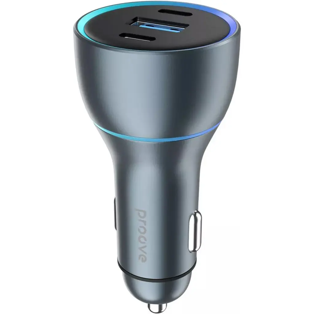 Автомобільний зарядний пристрій Proove Super Charge 130W 2хType-C + USB-A (ACSC13120004) Metal Gray [131658] - фото 2