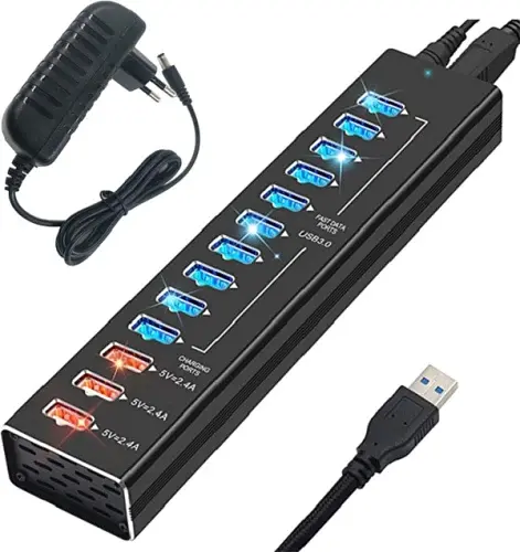 Хаб USB Dynamode DM-UH-P1013 Black, 10xUSB 3.0 / 3xUSB 3.0