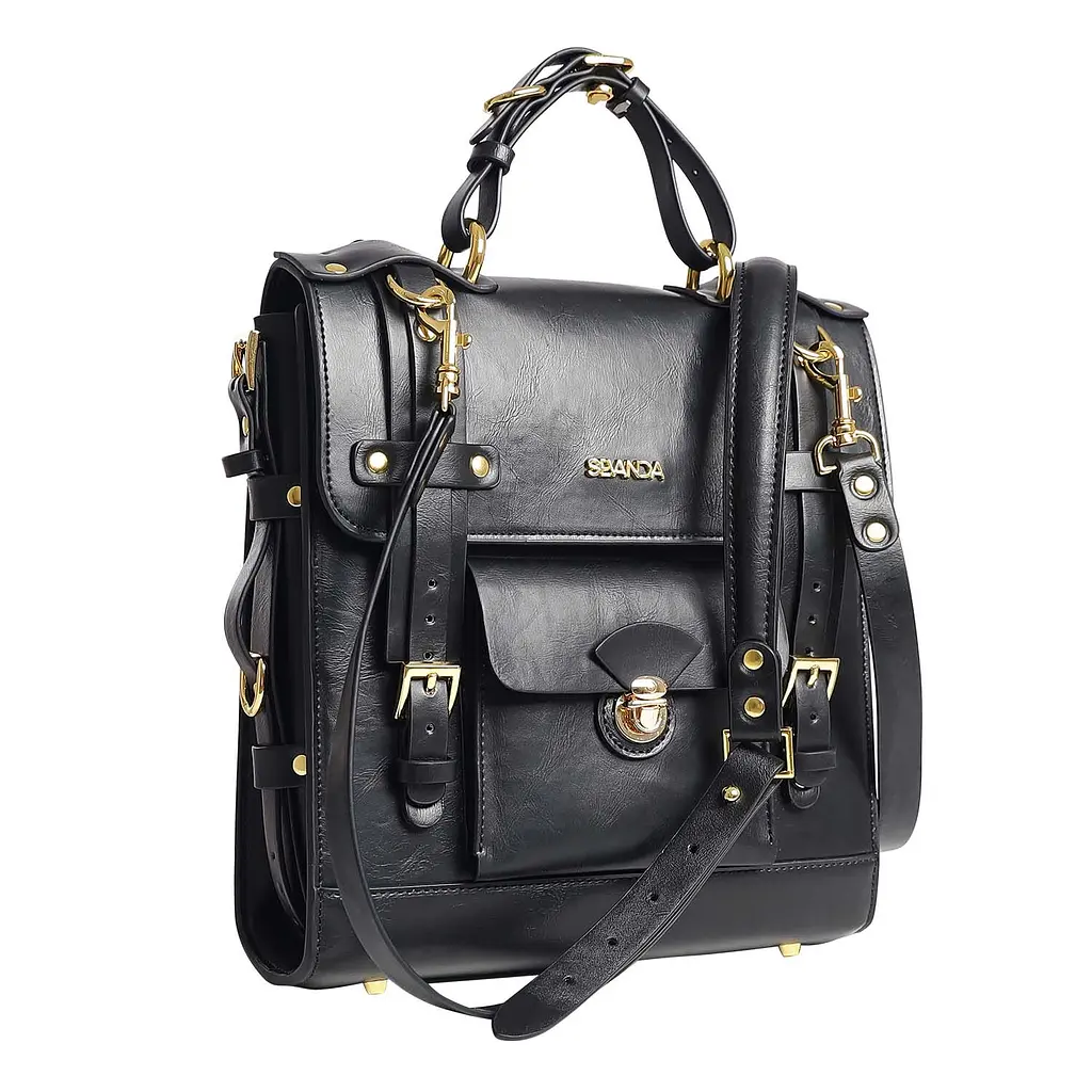 Сумка-трансформер для зберігання секс-іграшок LOCKINK Detachable JK Bag, чорна, ПВХ