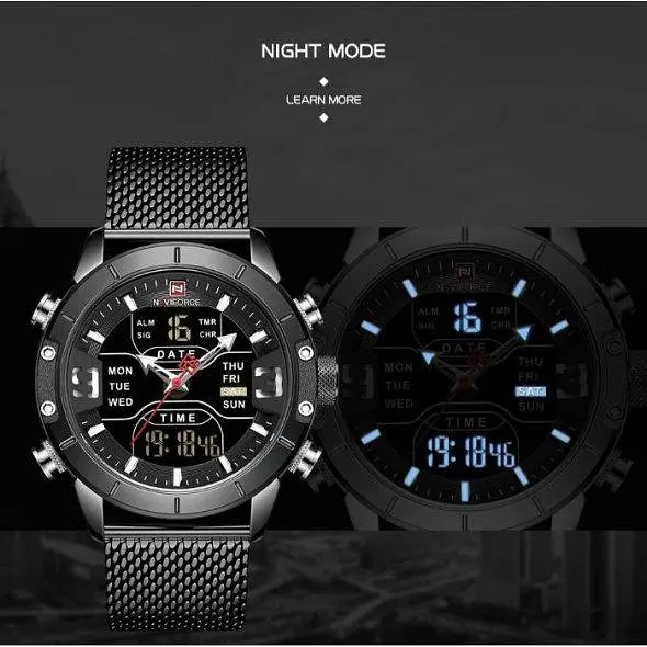 Чоловічий наручний годинник Naviforce Tesla Black NF9153 - фото 9