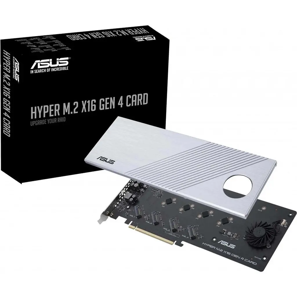 Карта расширения Asus Hyper M.2 X16 PCIe 3.0 X4 Expansion Card GEN 4 (90MC08A0-M0EAY0) - фото 3