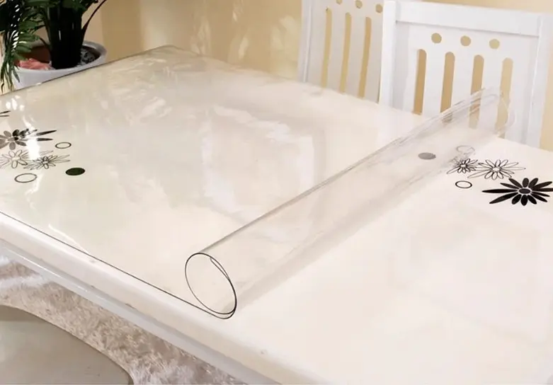 Мягкое стекло Прозрачная силиконовая скатерть на стол Soft Glass Защита для мебели 3.4х1.0 м Толщина 1.5мм - фото 6