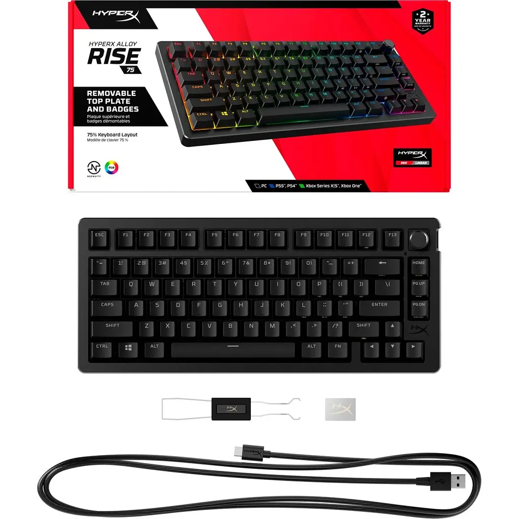 Клавіатура HyperX Alloy Rise 75 PBT HX Red UA Black (7G7A4AA) [116815] - фото 8