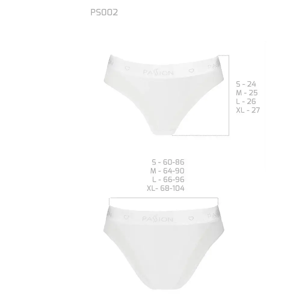 Трусики с прозрачной вставкой Passion Panties white L - фото 3