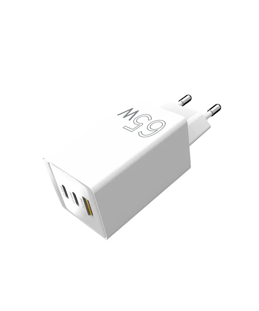 Мережевий зарядний пристрій Sigma mobile X-power 65W GaN, PD, QC (2xUSB-C + 1xUSB-A) White (PS65-01) - фото 6