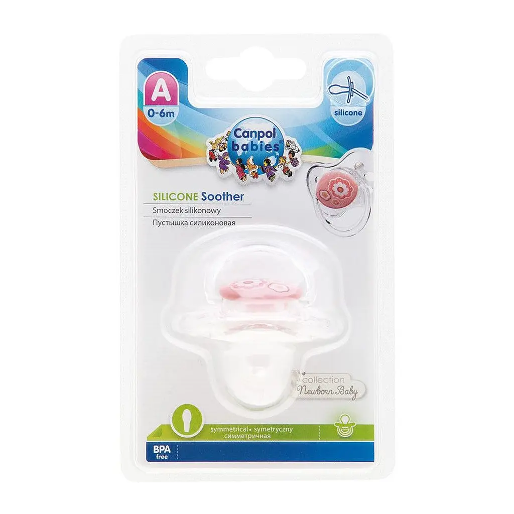 Силіконова симетрична пустушка Canpol babies Newborn Baby 0-6 міс., рожевий (22/580_pin) - фото 2