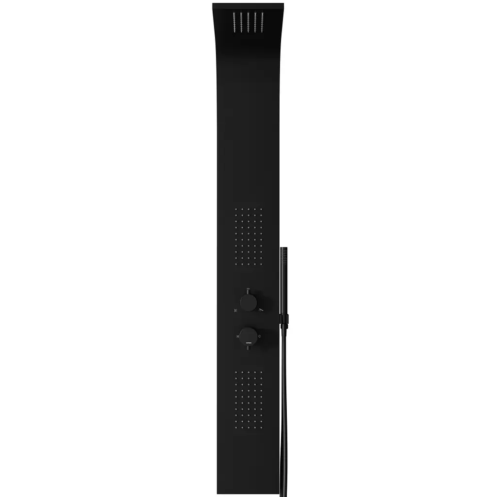 Душова панель Corsan Festo black S046MBL, Чорний матовий - фото 4