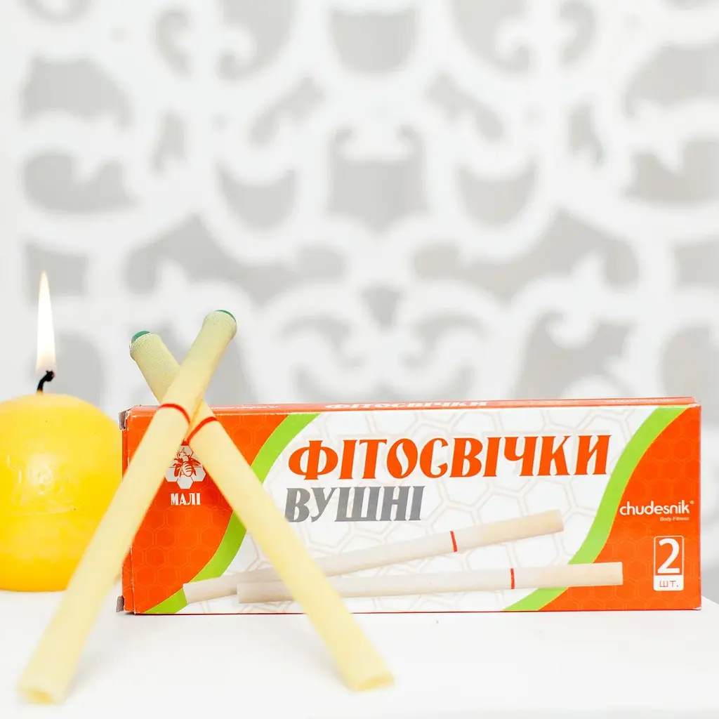 Фітосвічки маленькі для вух фітосвічки воскові свічки вушні від пробок фіто-воронка Чудовник - фото 2