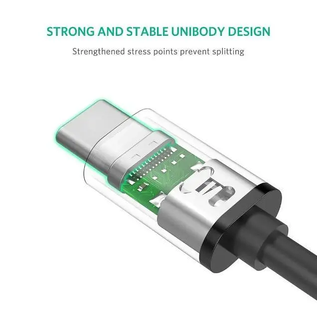 Кабель зарядний UGREEN US286 USB 2.0 Type-C to Type-C PD QC 4.0 1М Black (50997) - фото 5